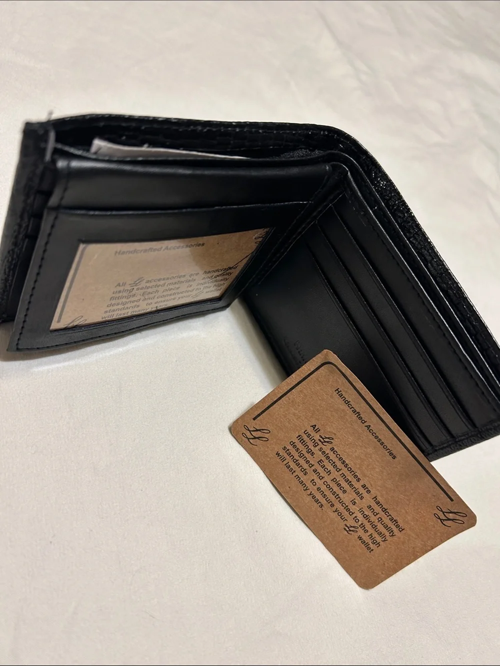 Black Leather Men’s Card & Key Holder Wallet